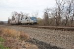 Amtrak 119 with a solitary baggage car heading east